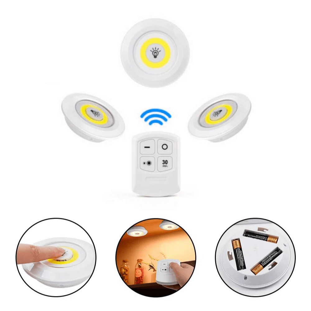 Set de 3 Luces Led Con Control